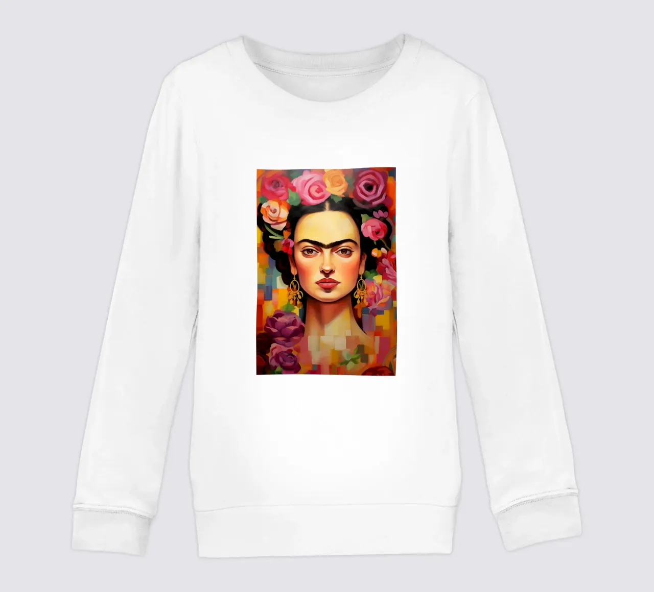 La creatività in fiore di Frida felpa bambino da Carinaprint