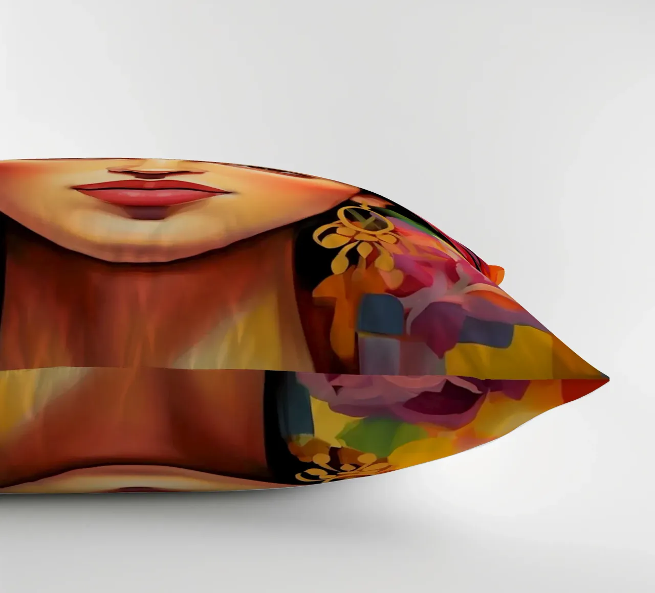 La creatività in fiore di Frida cuscino da Carinaprint