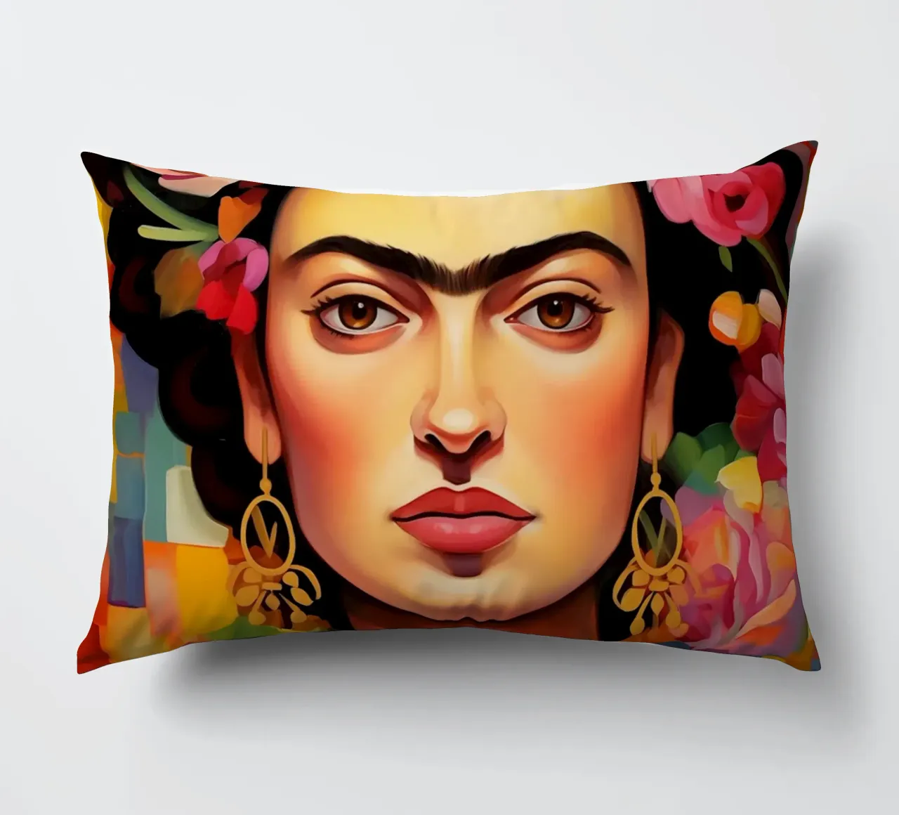 La creatività in fiore di Frida cuscino da Carinaprint