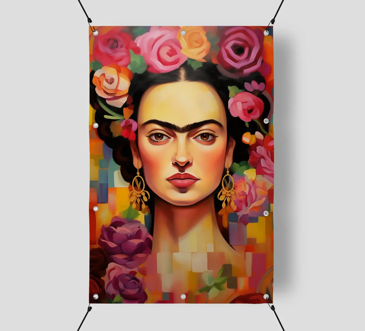 La creatività in fiore di Frida telo in pvc da Carinaprint