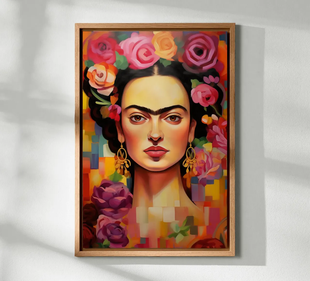 La creatività in fiore di Frida alluminio dibond da Carinaprint