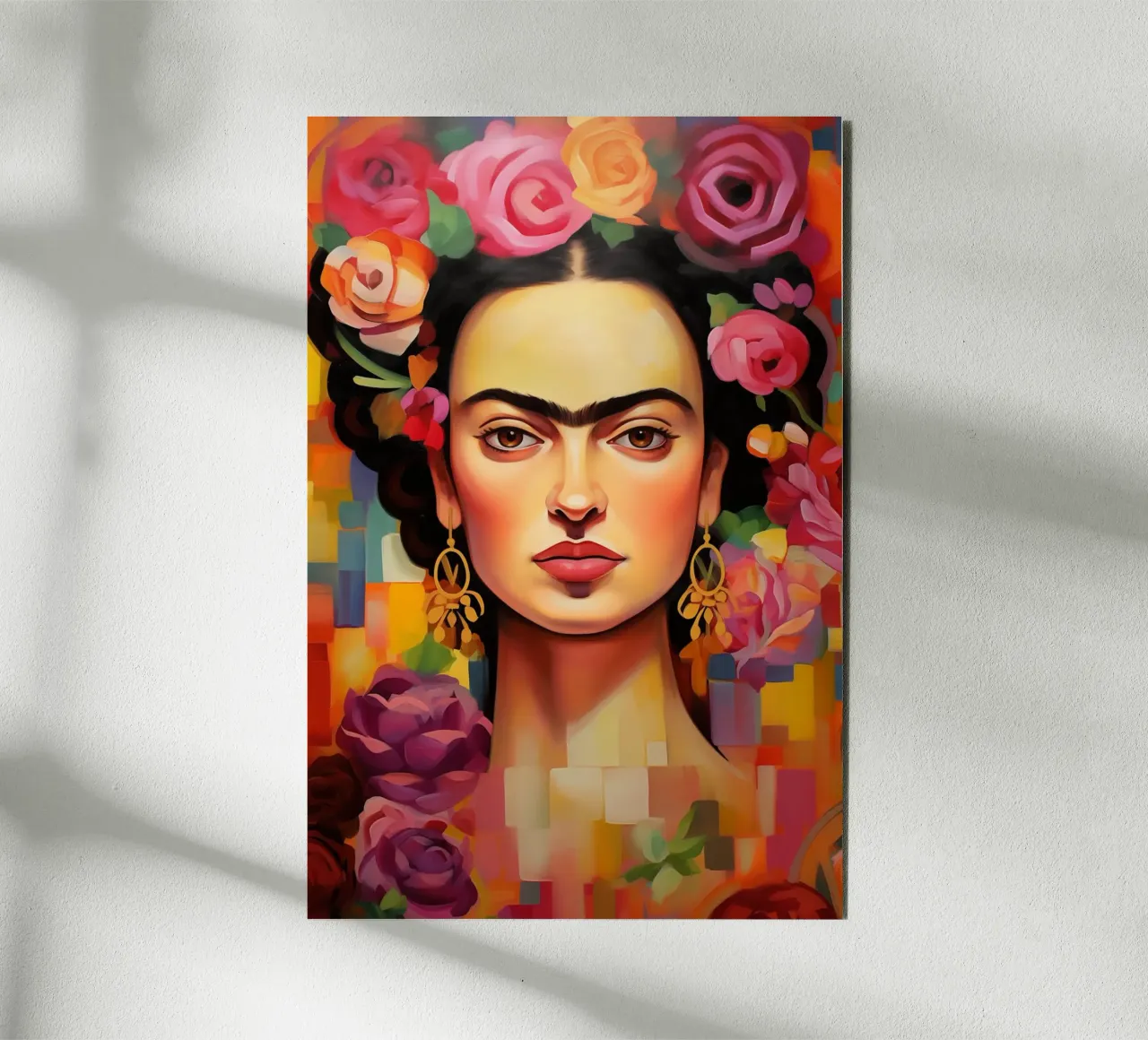 La creatività in fiore di Frida alluminio dibond da Carinaprint