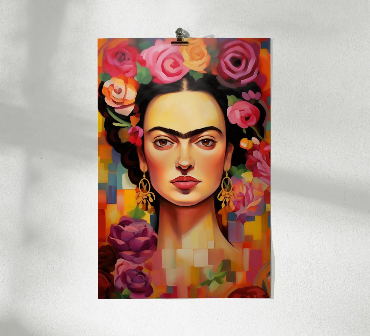 Frida's blooming creativity poster by Carinaprint