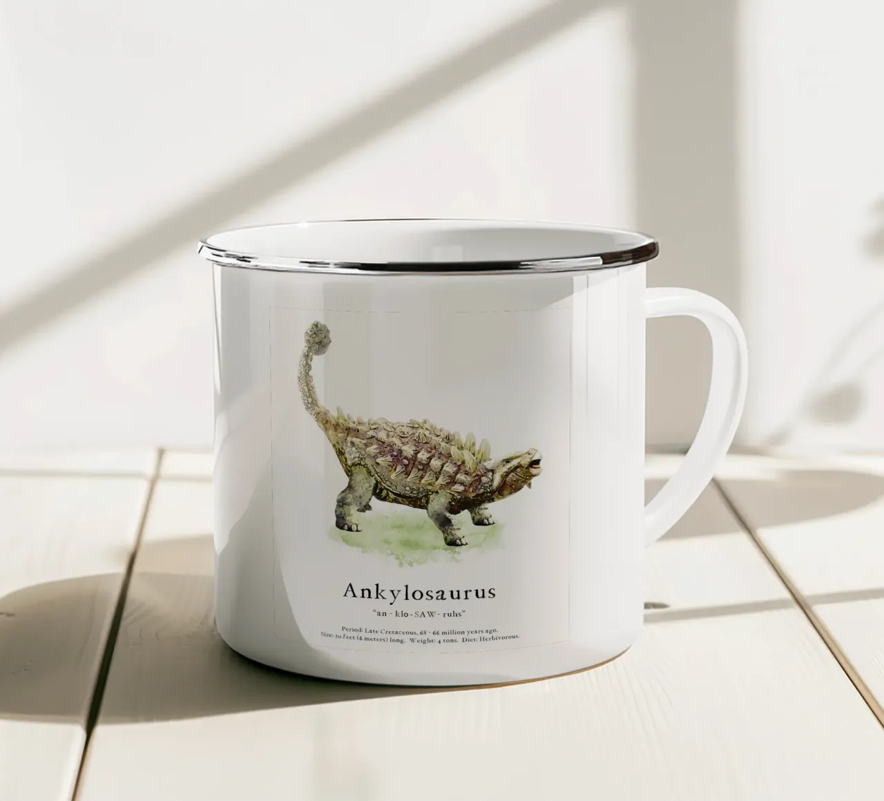 Ankylosaurus tazza in smalto da Lila x Lola