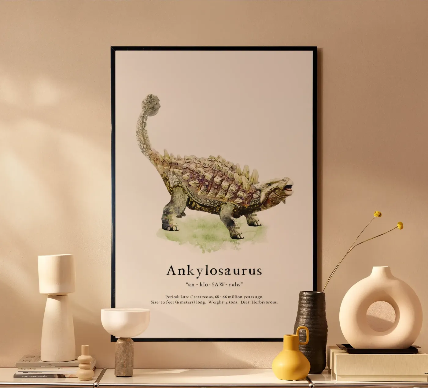 Ankylosaurus poster by Lila & Lola