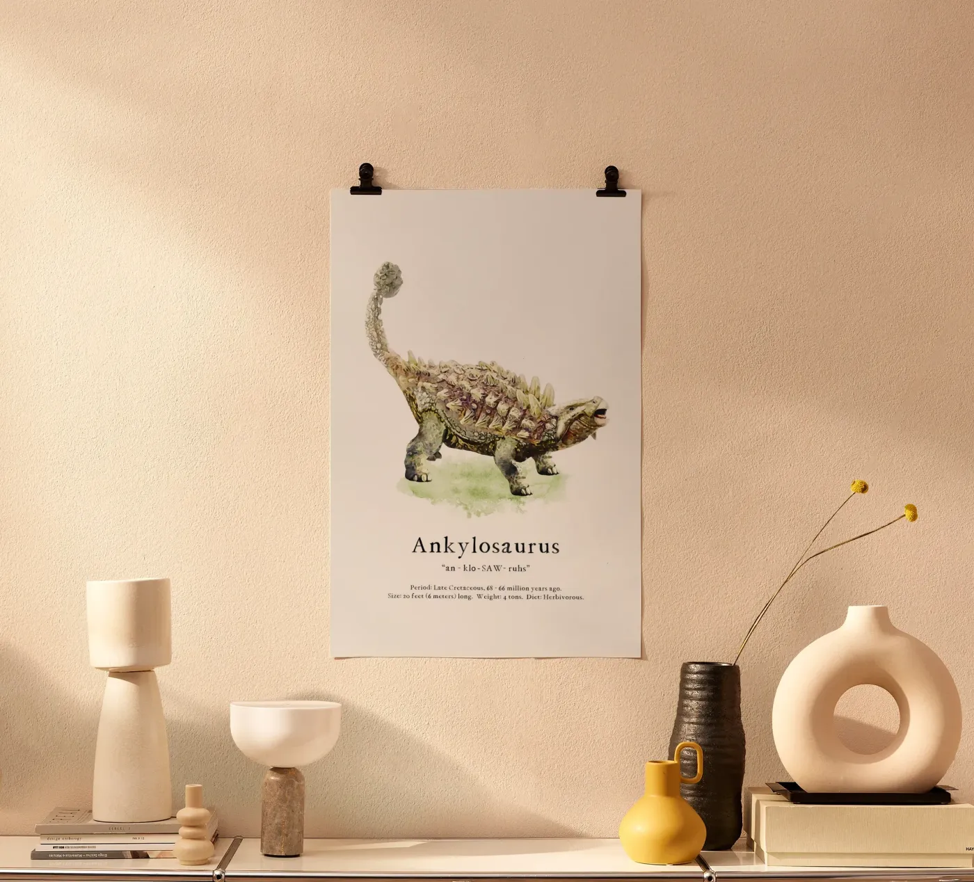 Ankylosaurus poster by Lila & Lola