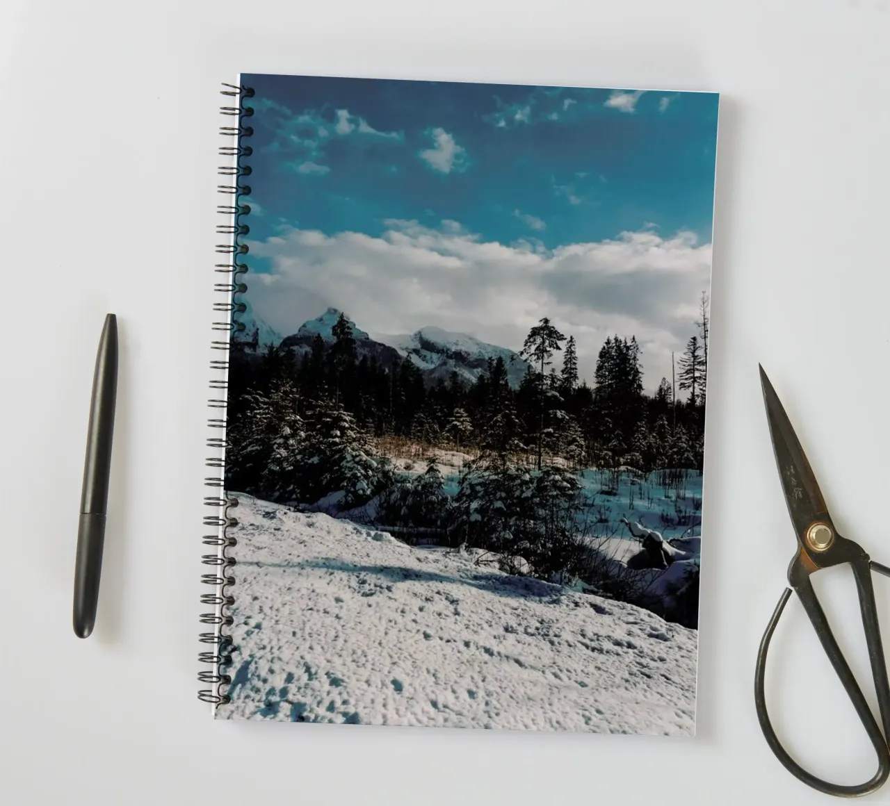 Mountains And Trees spiral notebook by Sebastian Hilgetag