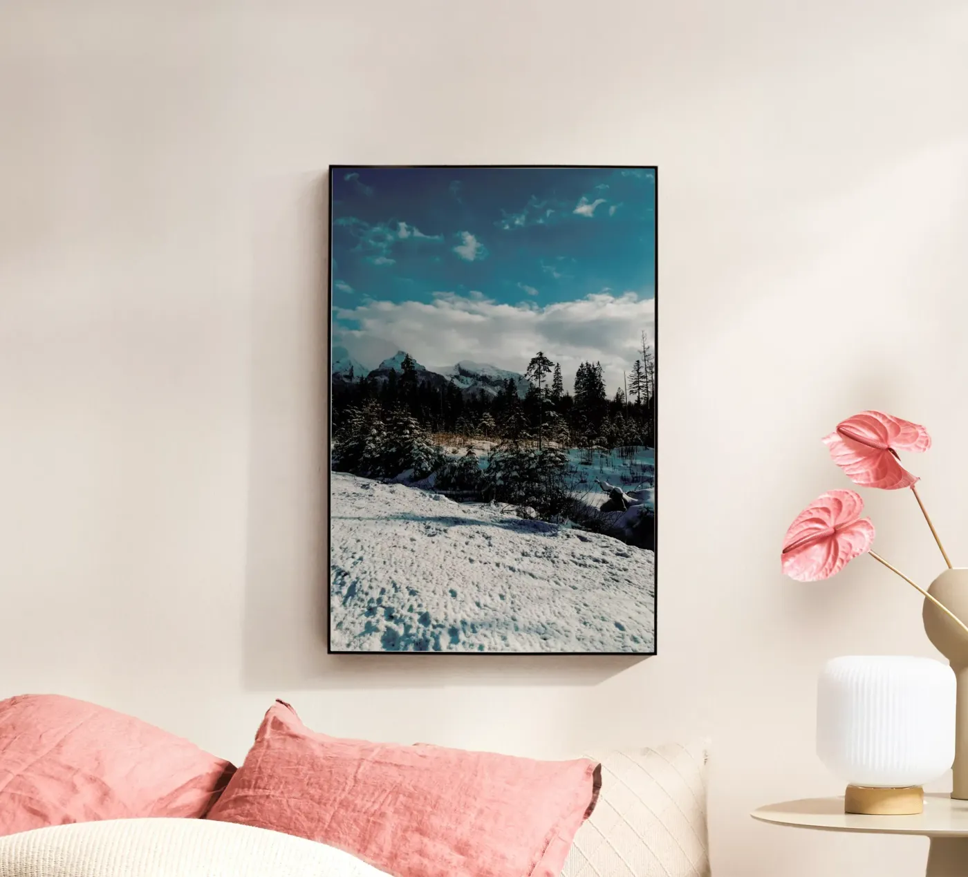 Mountains And Trees acrylic glass by Sebastian Hilgetag