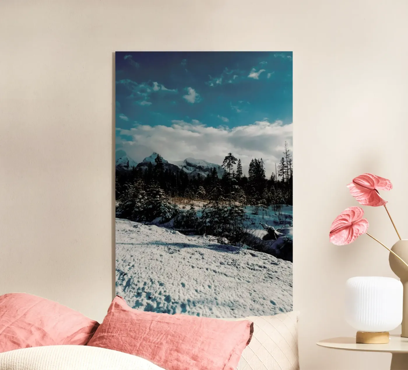 Mountains And Trees acrylic glass by Sebastian Hilgetag