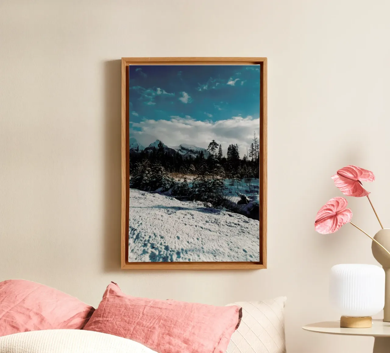 Mountains And Trees tela con Cornice a cassetta da Sebastian Hilgetag