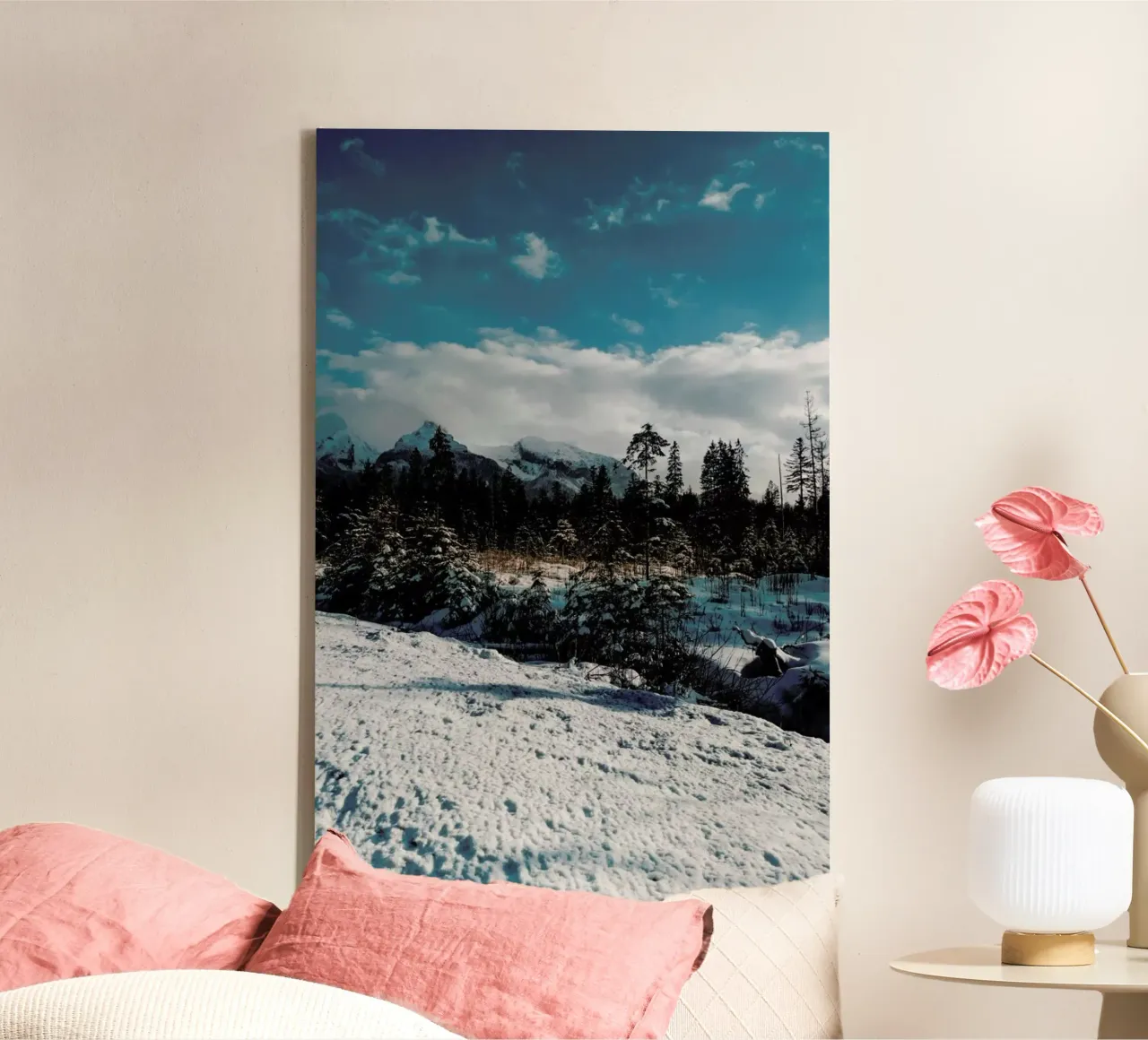 Mountains And Trees tela con Cornice a cassetta da Sebastian Hilgetag
