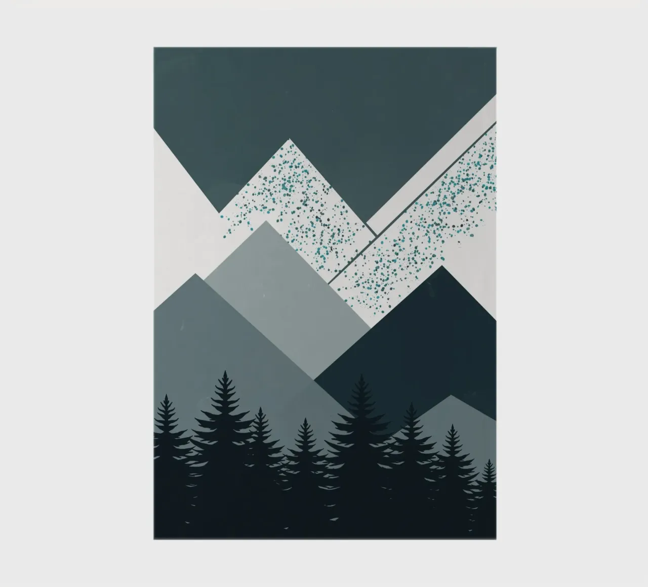 Nordic landscape mountain range notebook by Little Dean