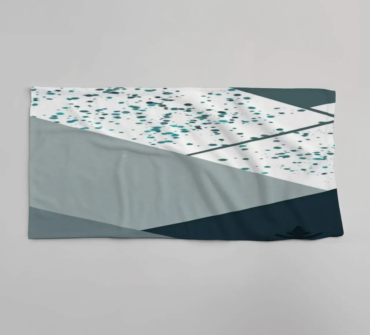 Nordic landscape mountain range towel by Little Dean
