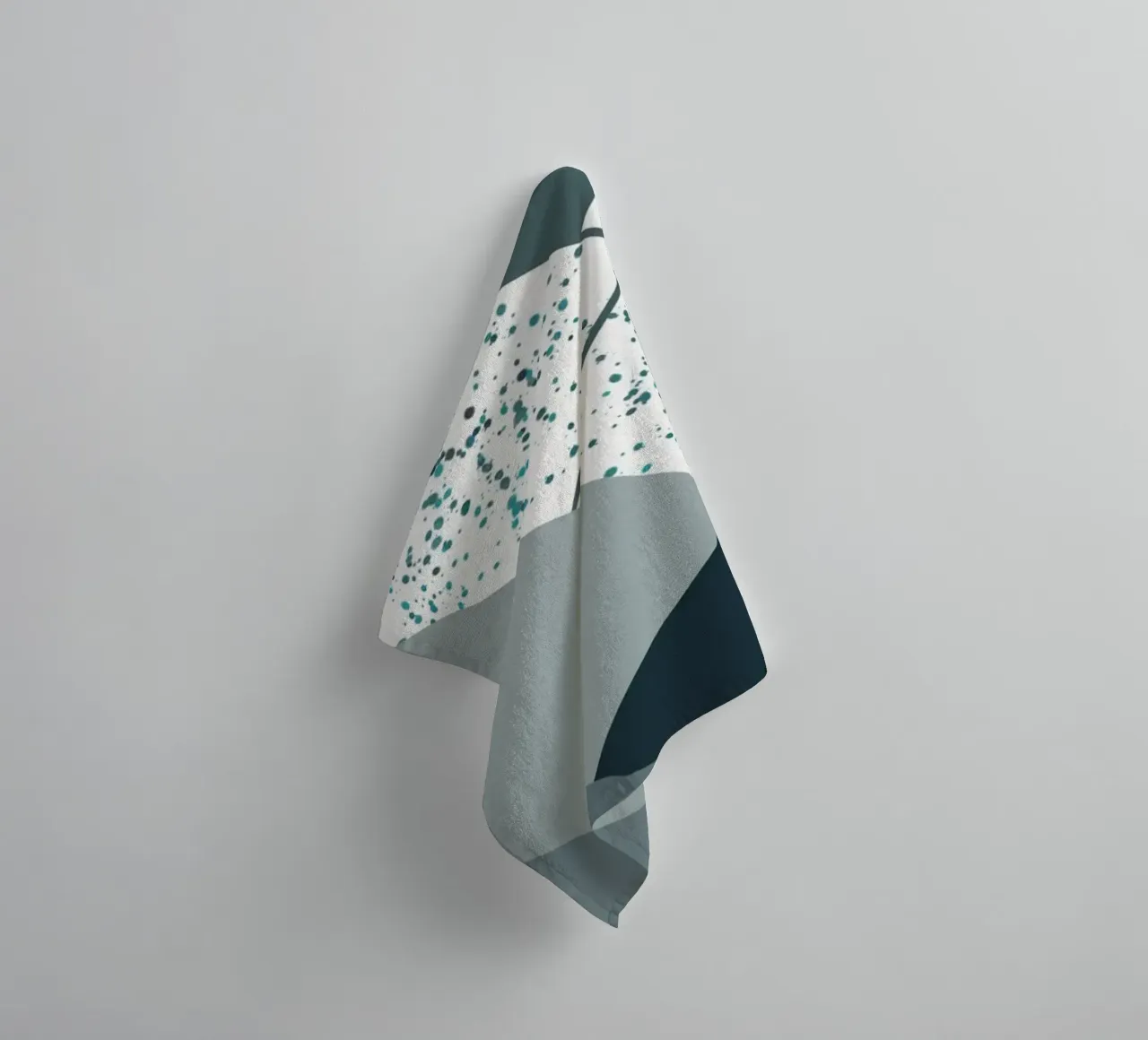 Nordic landscape mountain range towel by Little Dean
