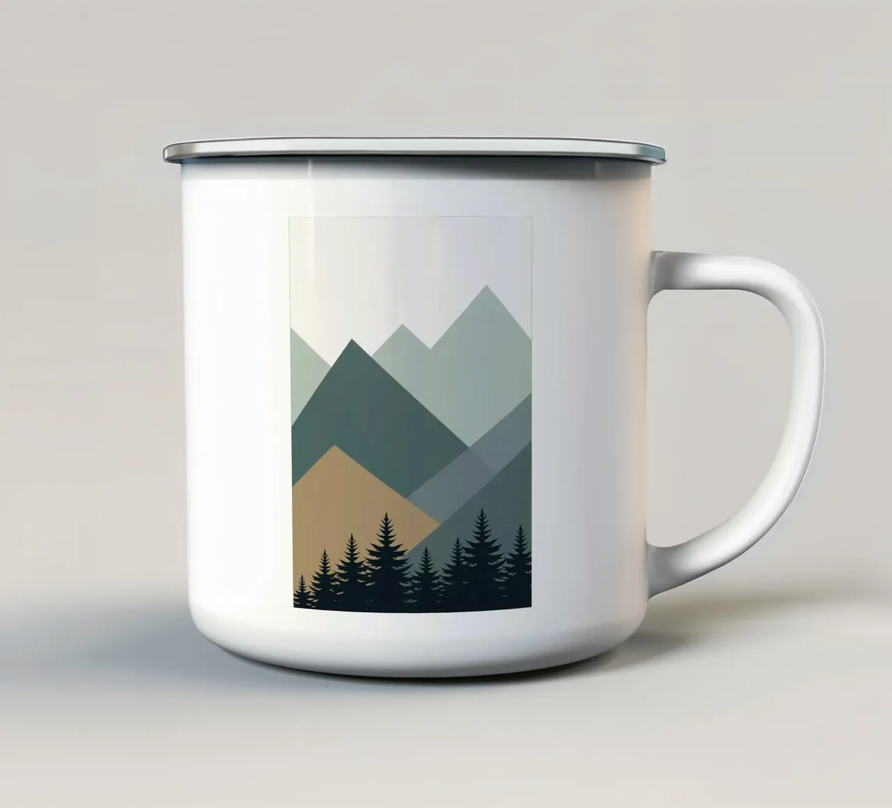 Paesaggio nordico catena montuosa 02 tazza in smalto da Little Dean