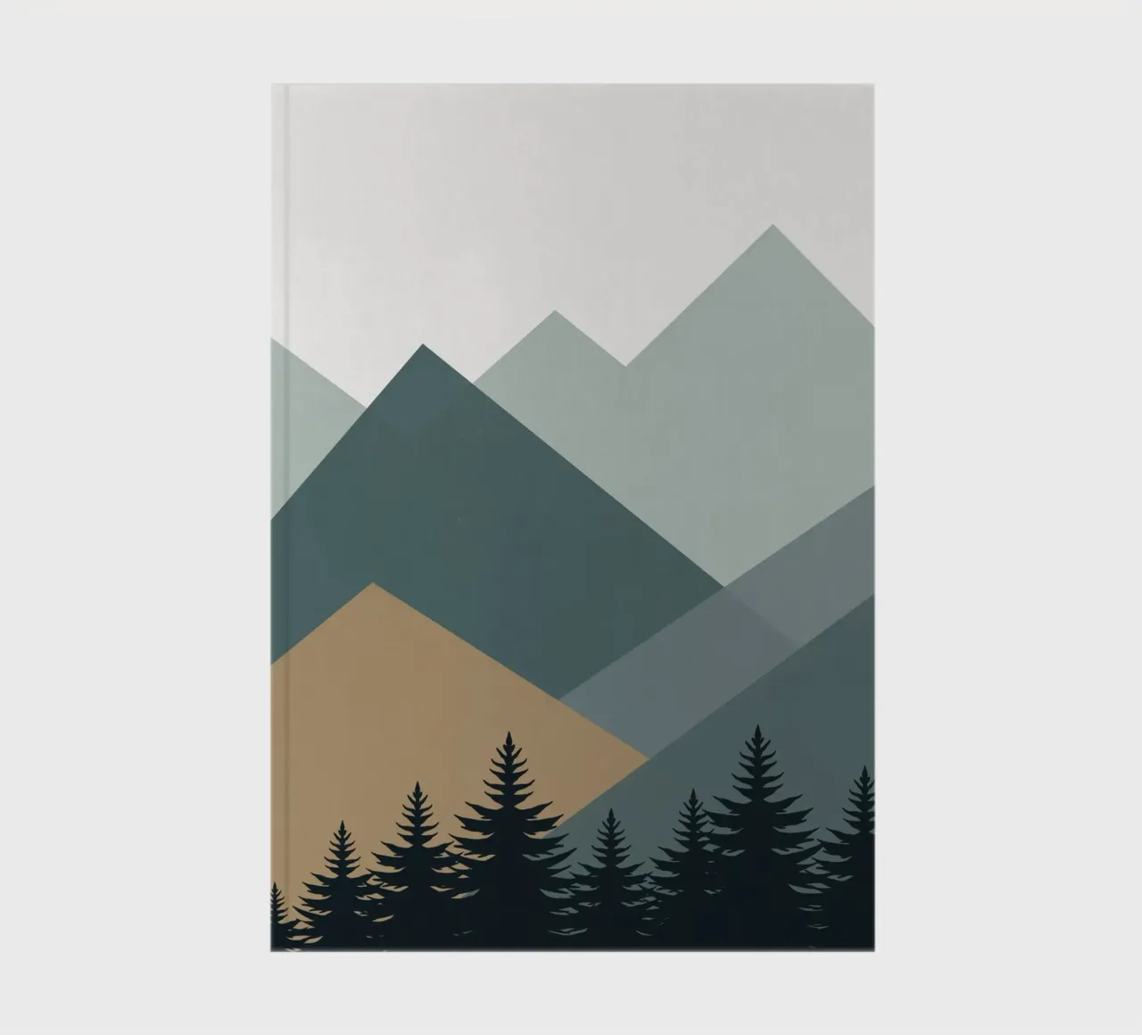 Nordic landscape mountain range 02 notebook by Little Dean