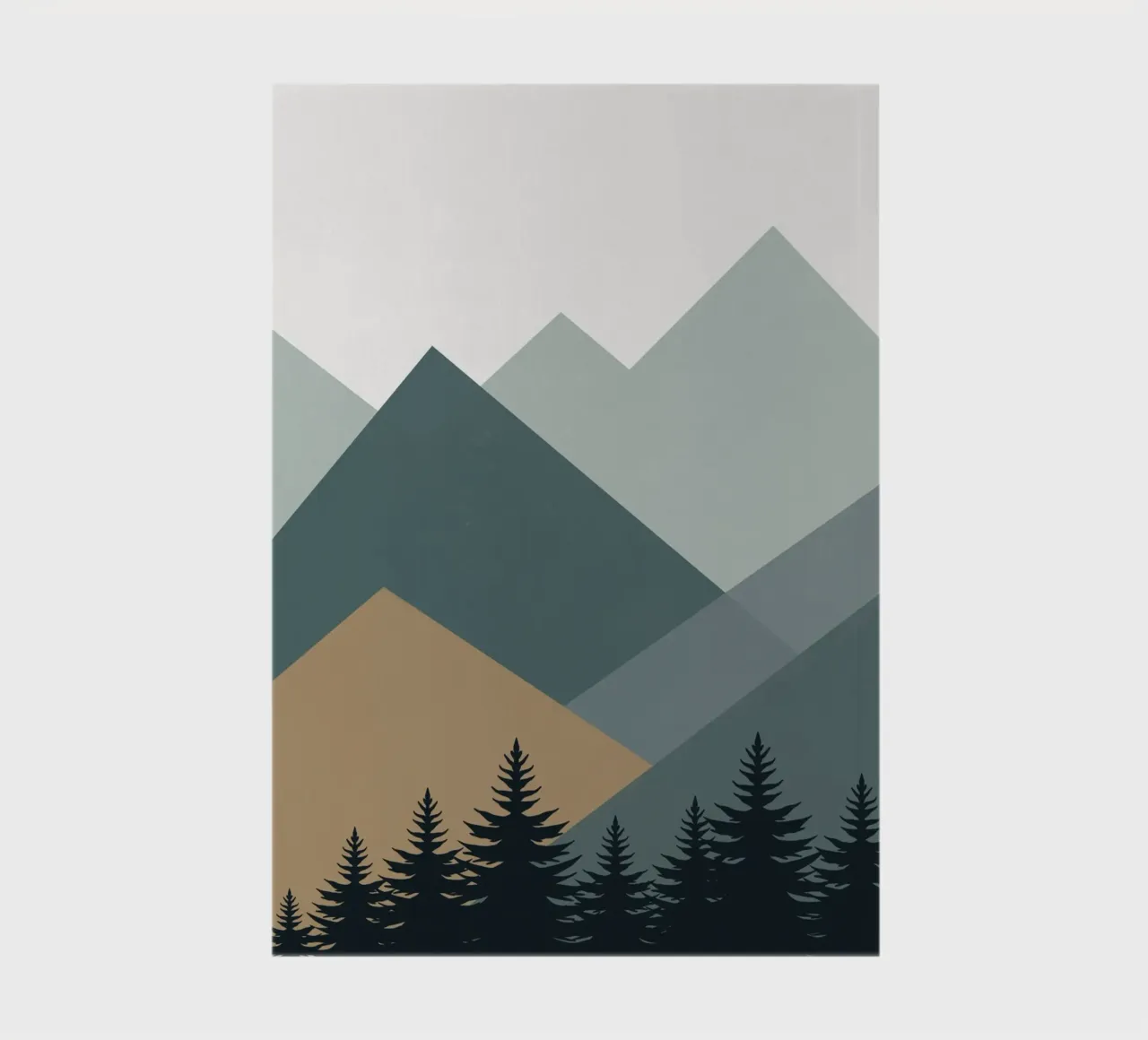Nordic landscape mountain range 02 notebook by Little Dean
