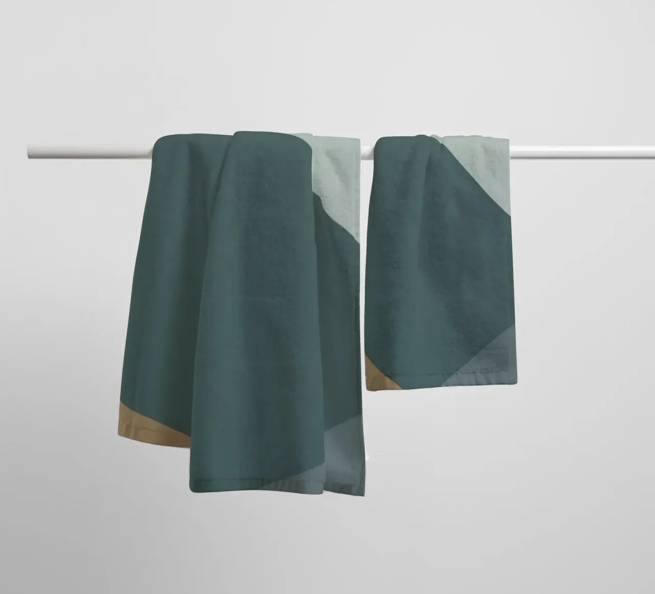 Nordic landscape mountain range 02 towel by Little Dean