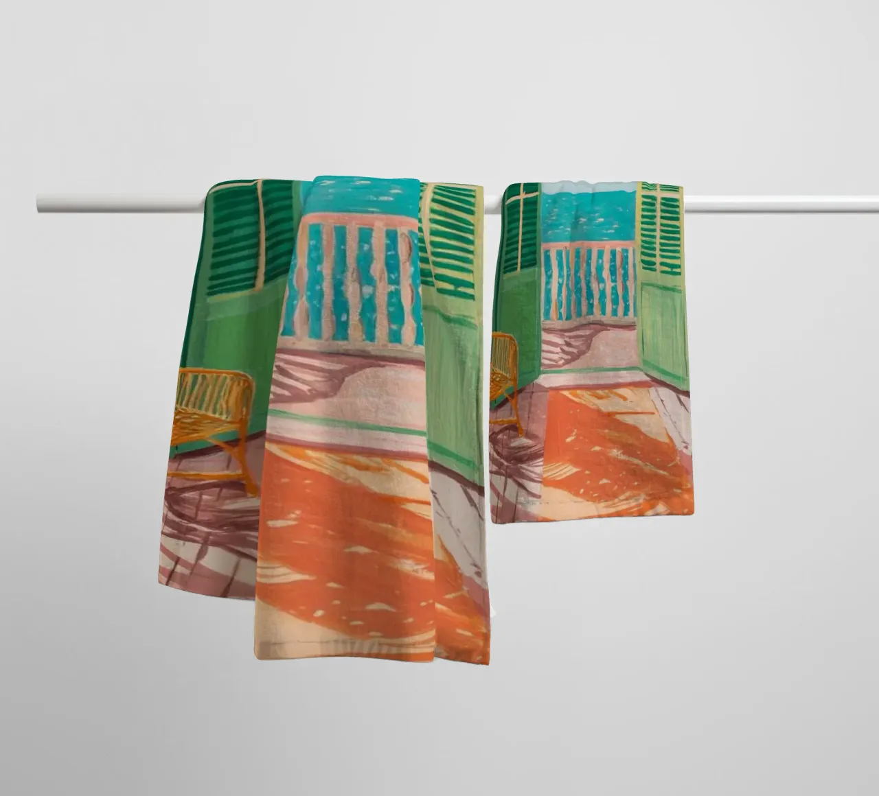Summer trip with sea view towel by Carinaprint