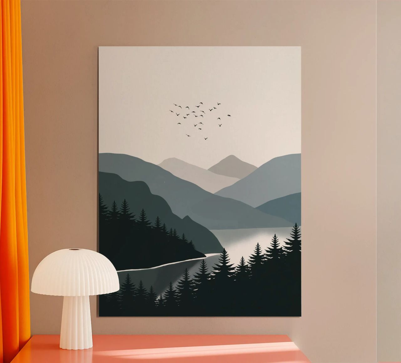 Nordische Landschaft Bergkette 03 Poster von Little Dean
