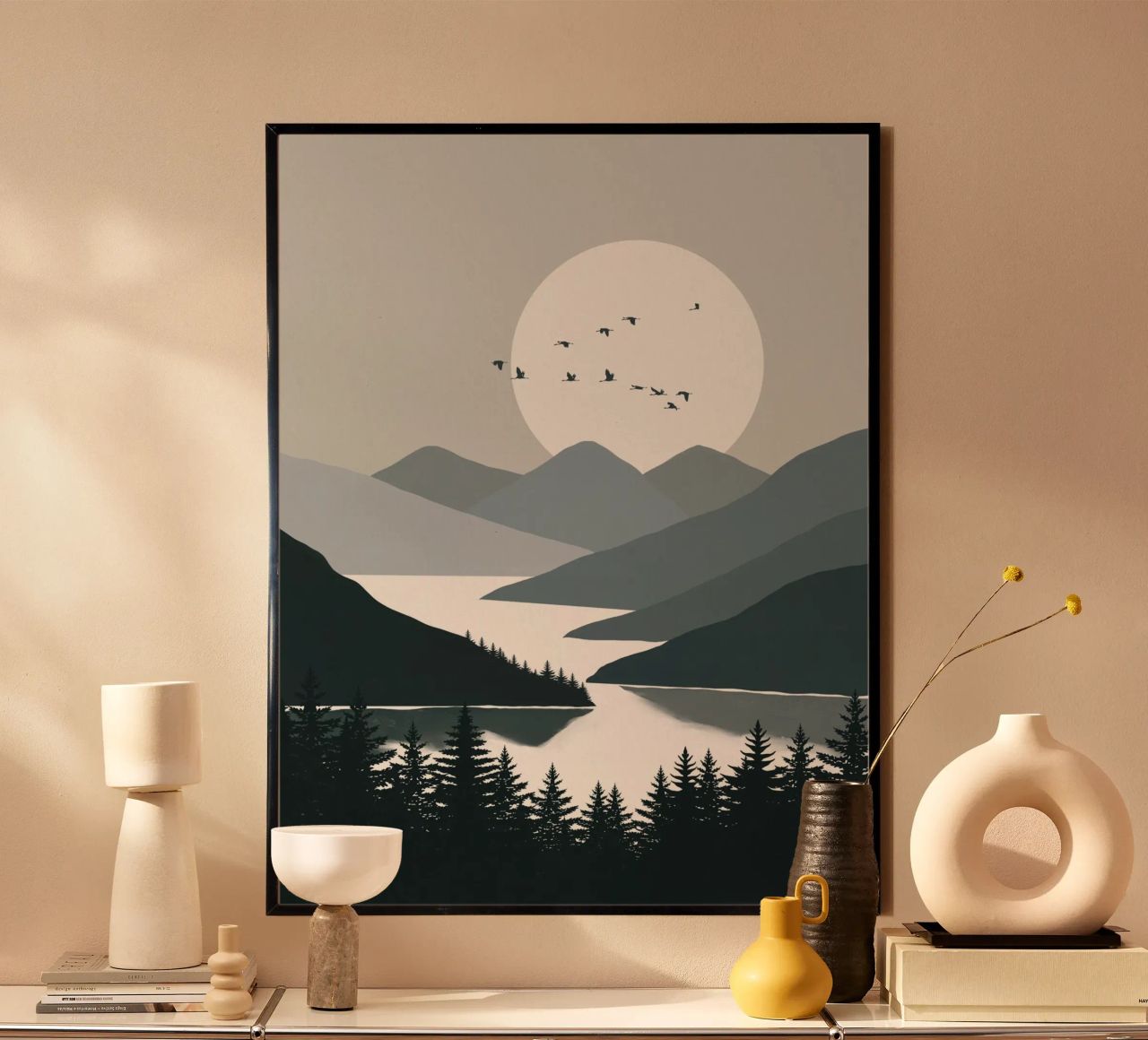 Nordic nocturne poster by Little Dean
