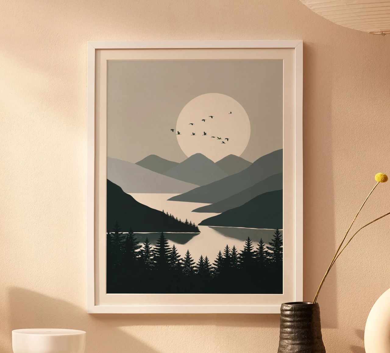 Nordic nocturne poster by Little Dean