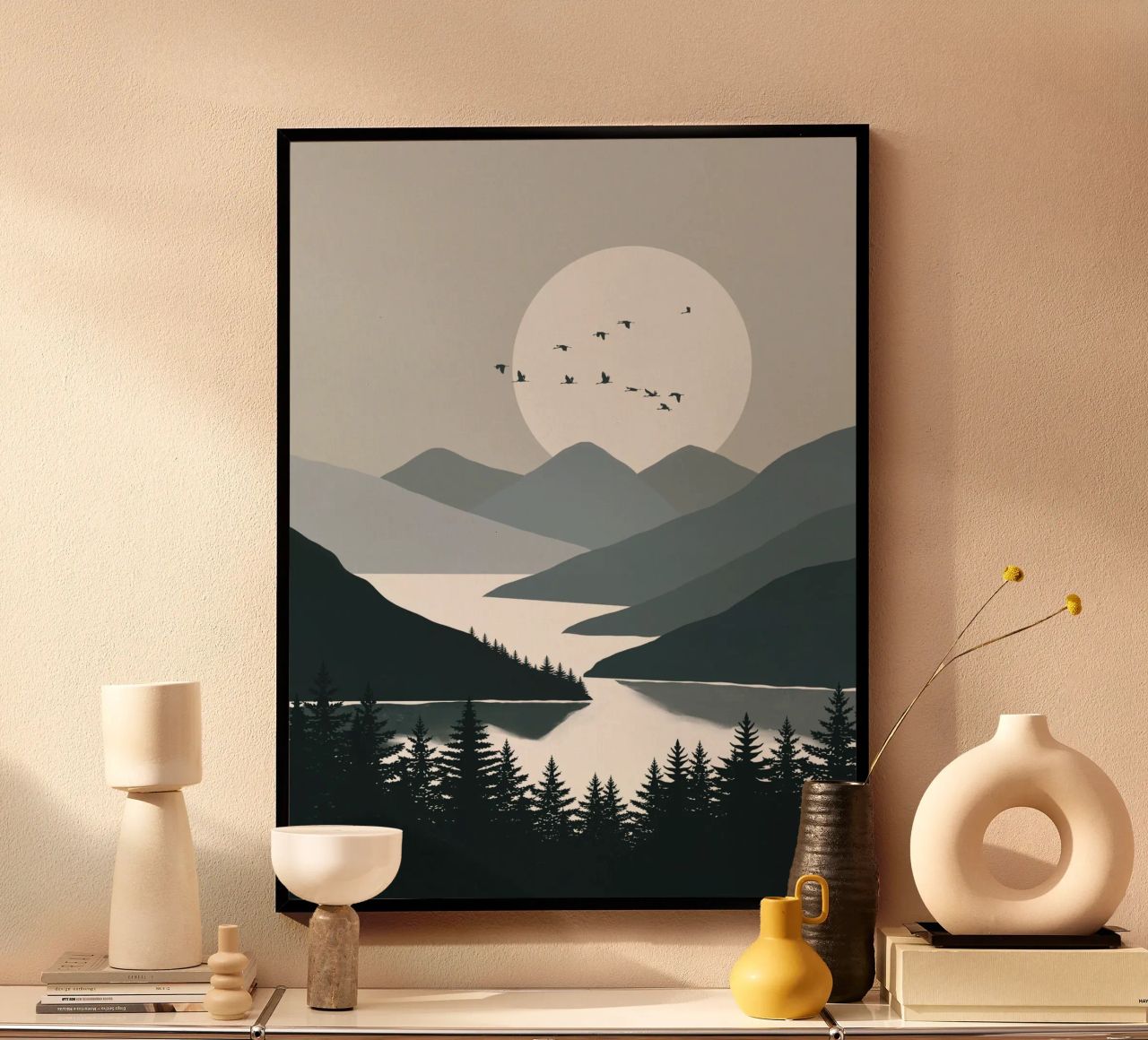 Nordic nocturne poster by Little Dean