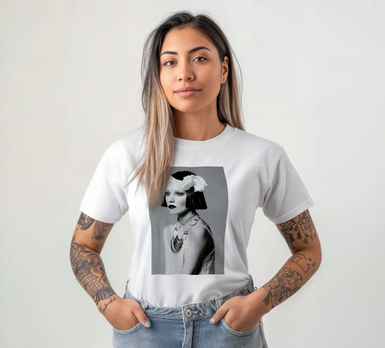 Pearls and Lace t-shirt by Runway Collective