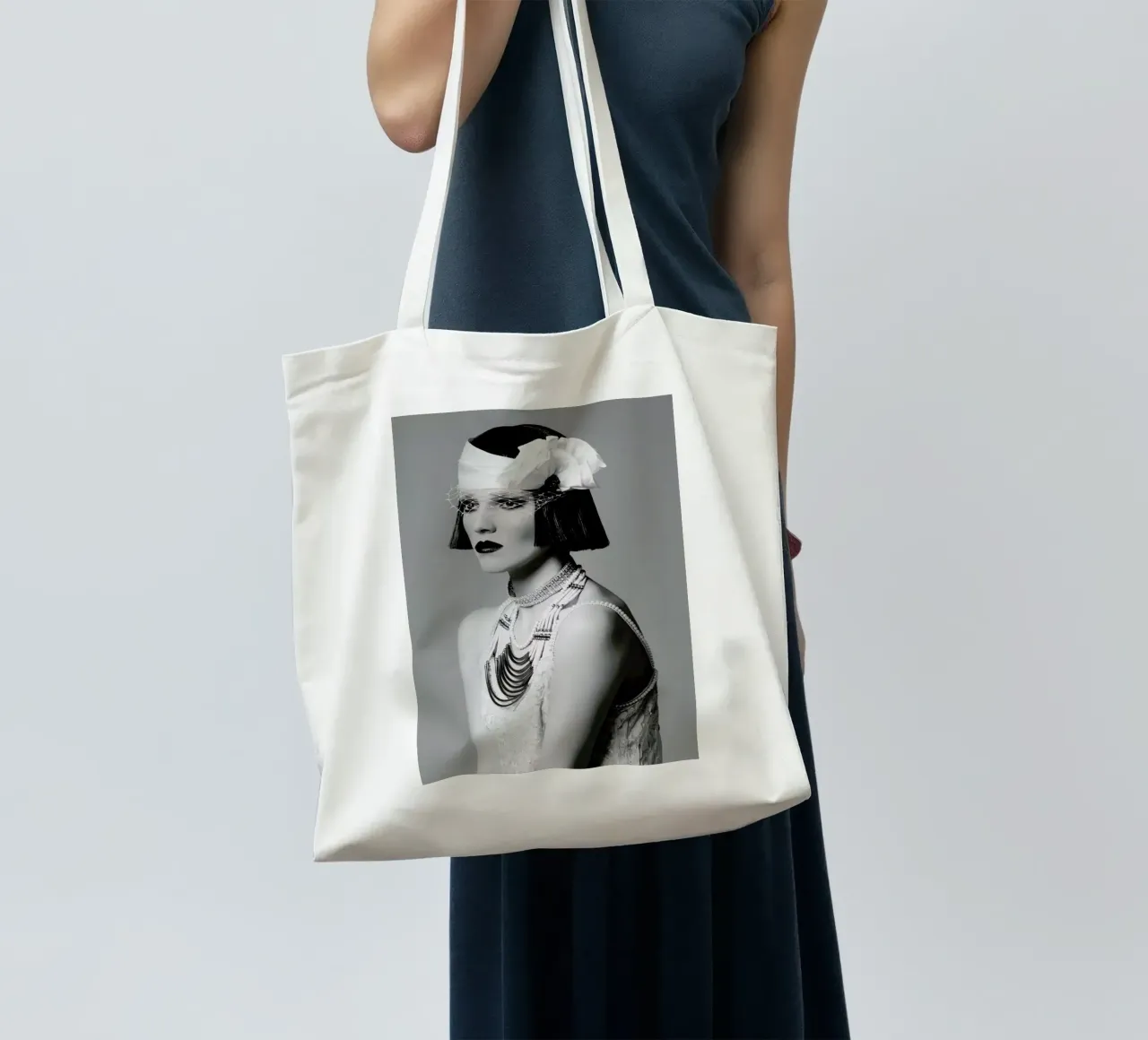 Pearls and Lace tote bag by Runway Collective