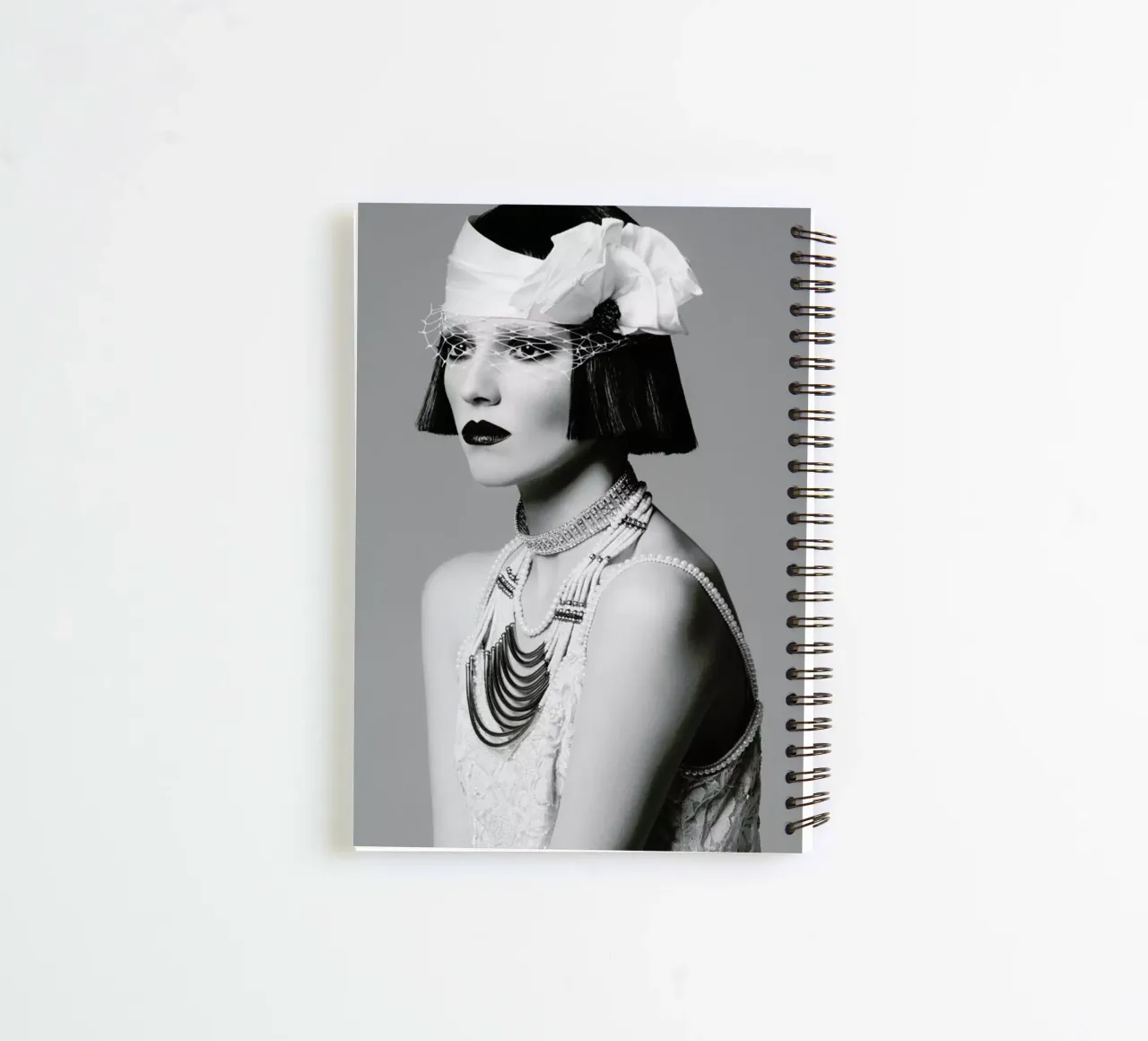 Pearls and Lace spiral notebook by Runway Collective