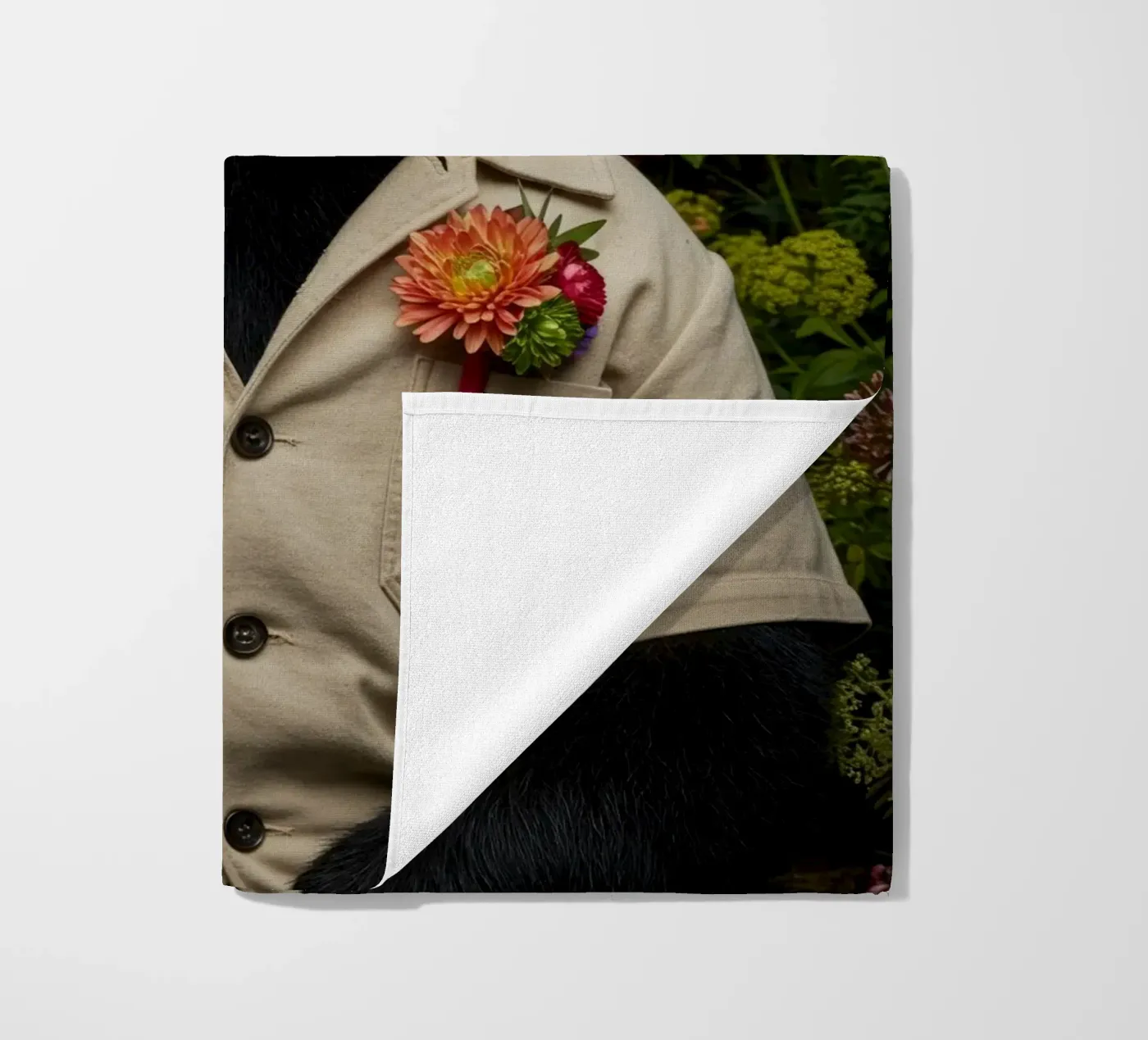 Orso floreale telo mare da Pawtrait Studio