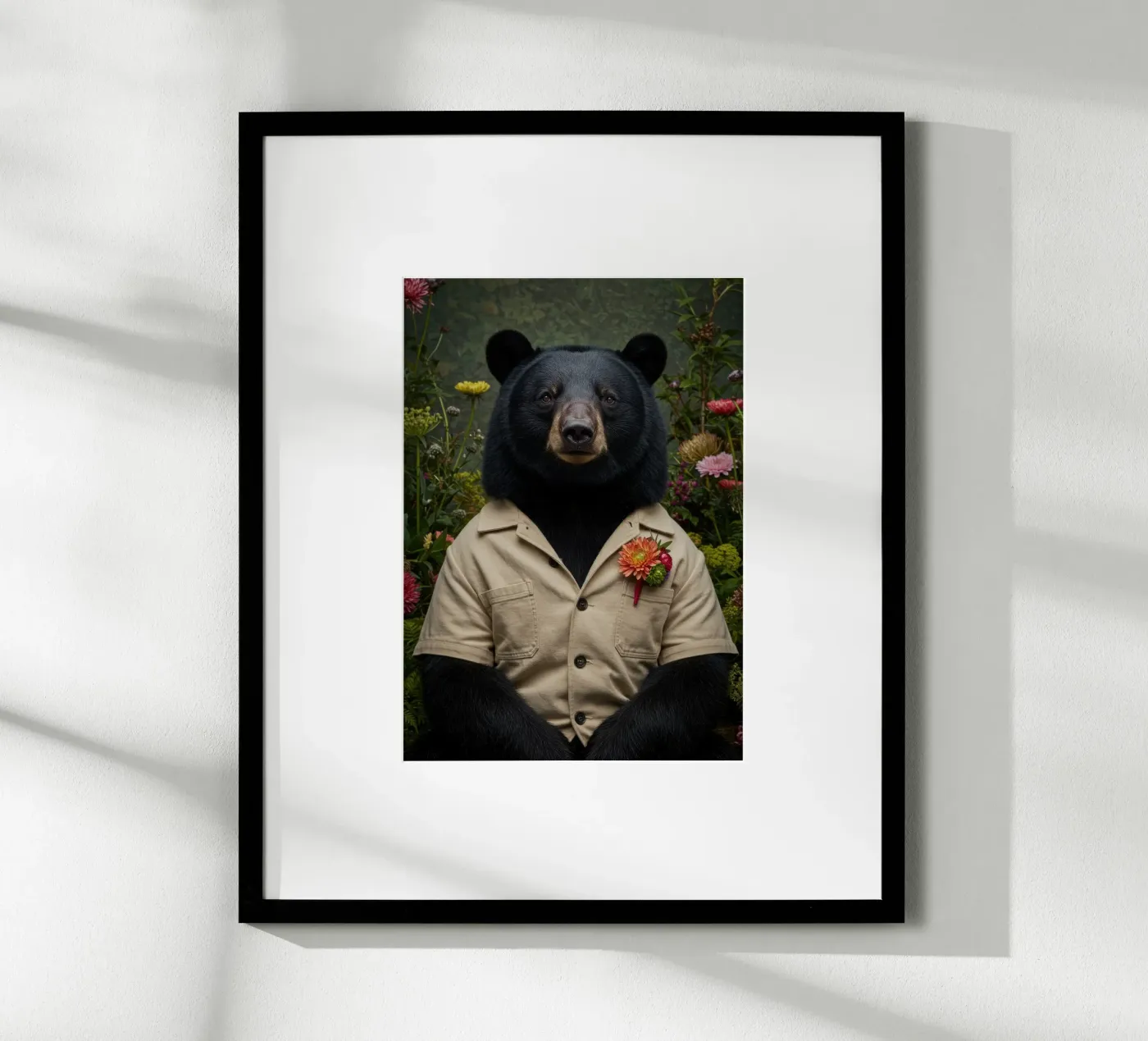 Orso floreale poster da Pawtrait Studio
