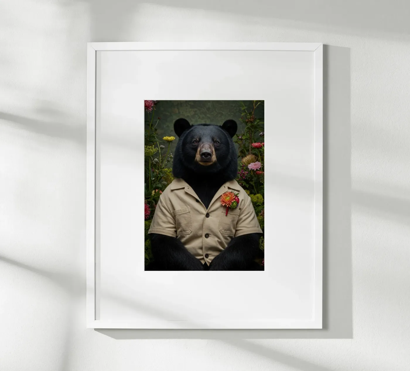 Orso floreale poster da Pawtrait Studio