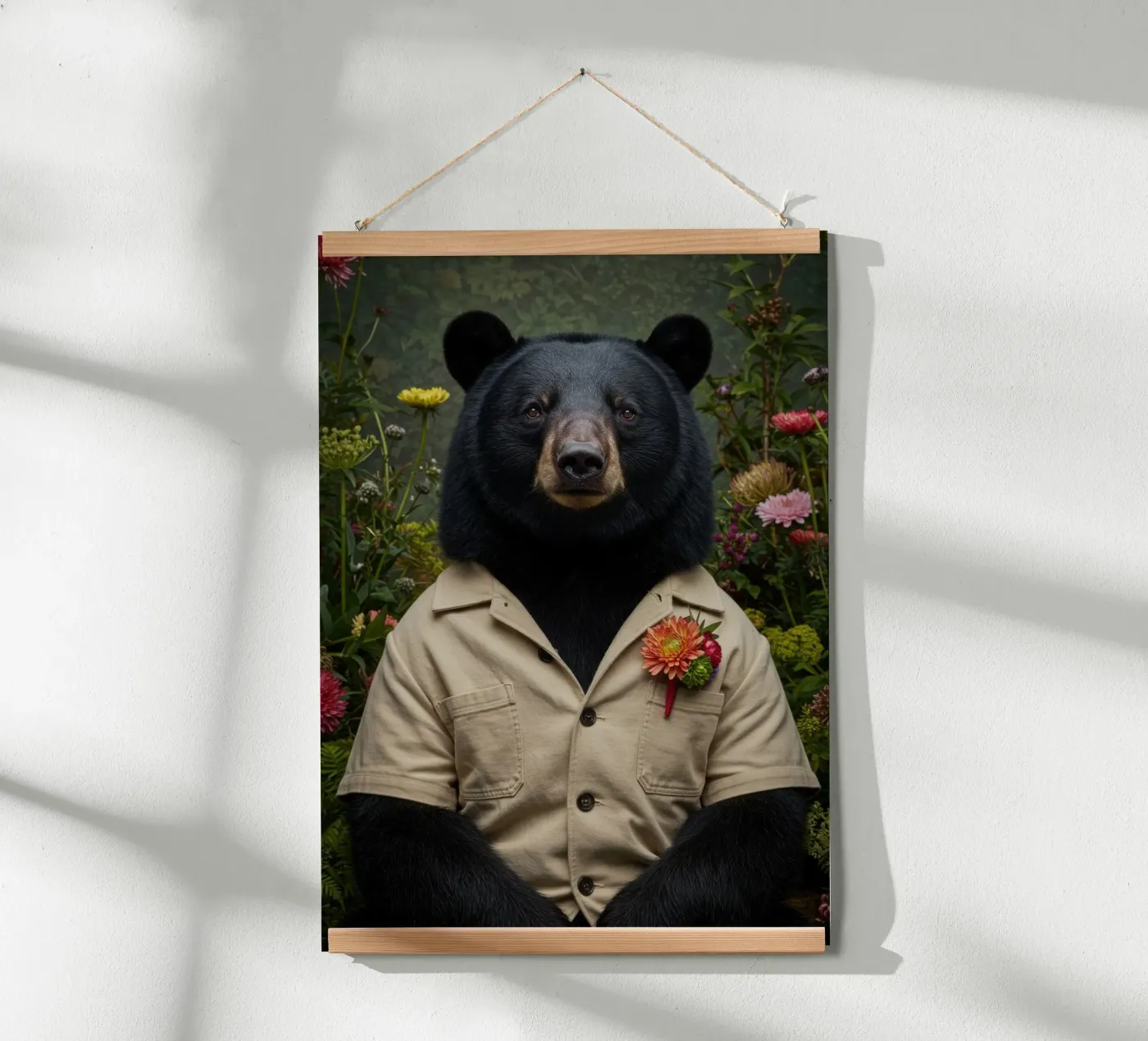 Orso floreale poster da Pawtrait Studio