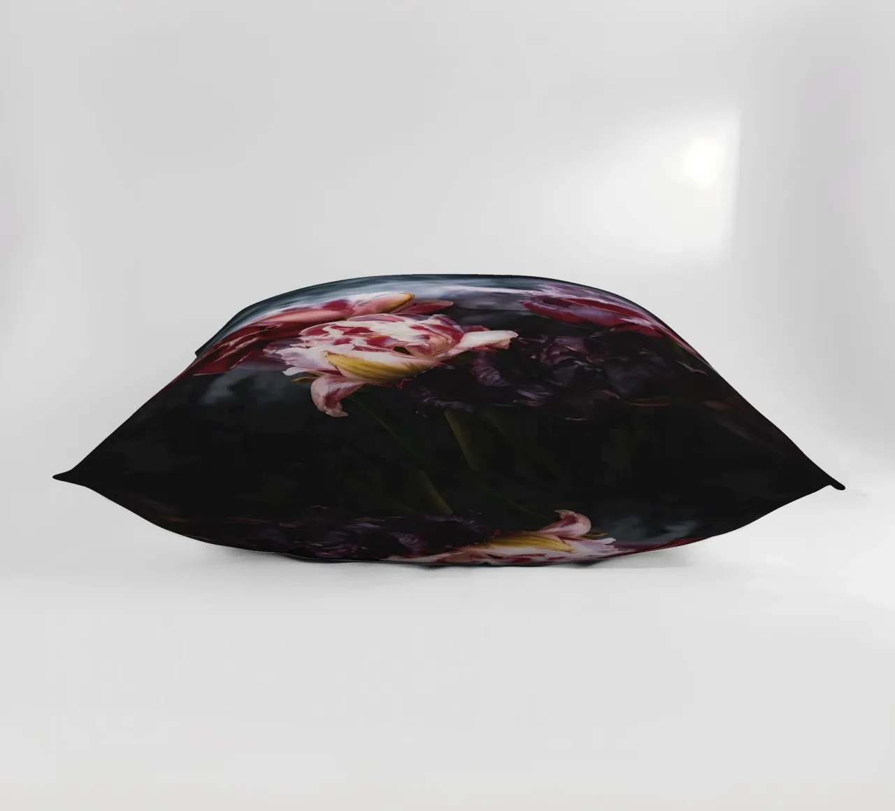 Moody Tulip Bouquet decorative cushion by flowers.and.delight