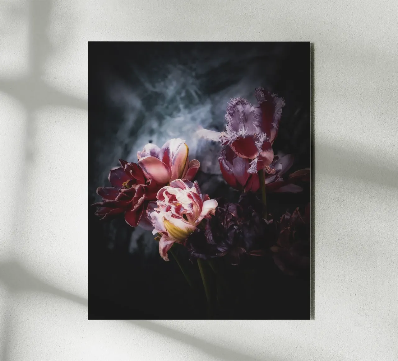 Moody Tulip Bouquet alu-dibond by flowers.and.delight