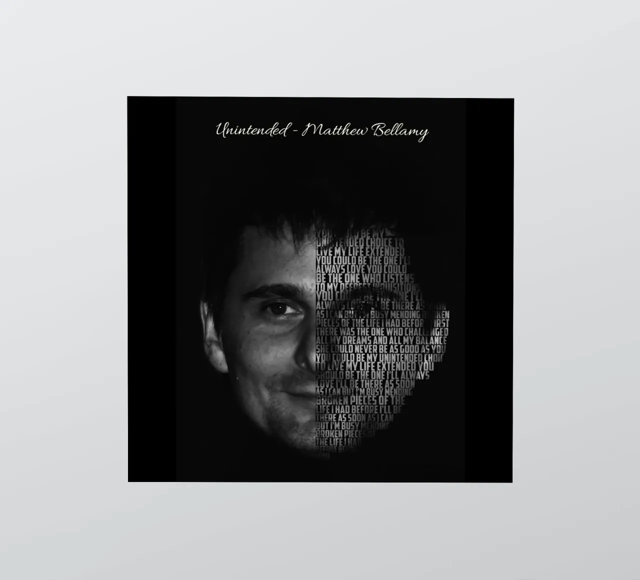 Unintended (Text art) sticker by Gunawan Rb