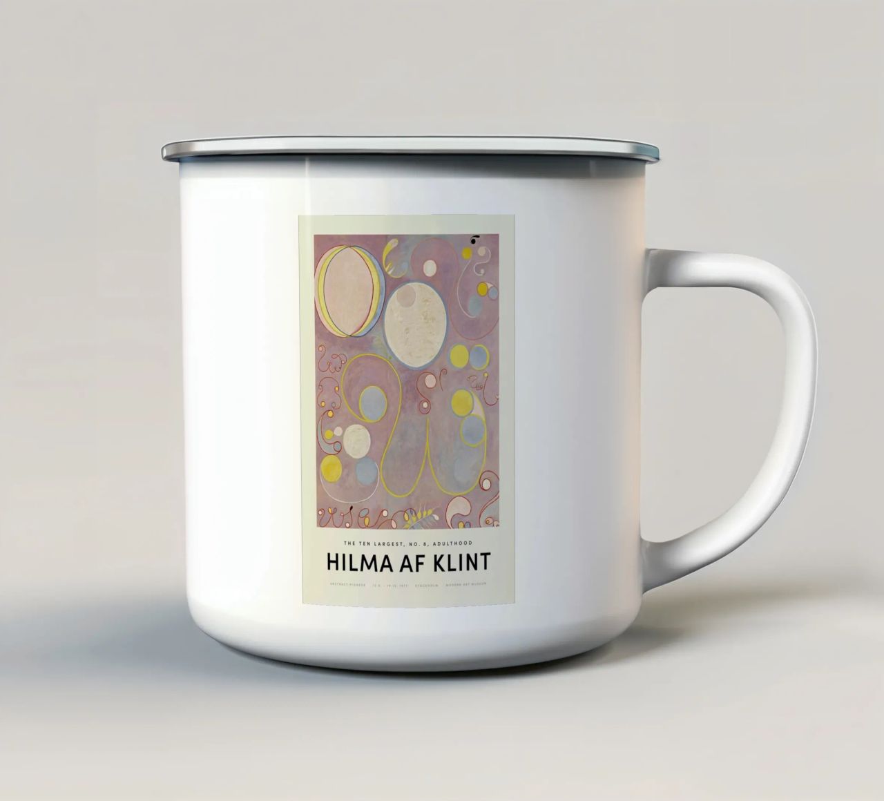 Hilma af Klint - The Ten Largest, No. 8 tazza in smalto da Vintage by JUNIQE