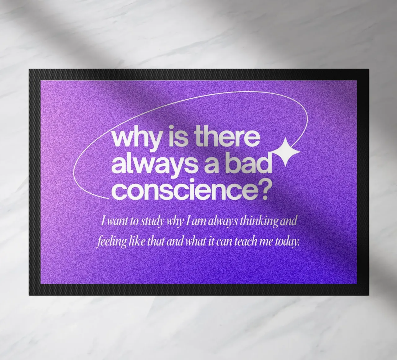 bad conscience paillasson de Ambition Wall