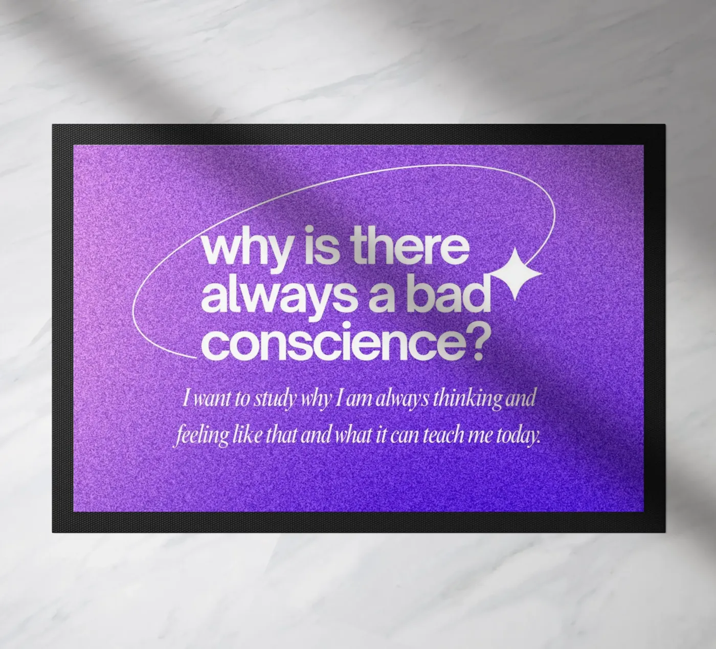 bad conscience Fußmatte von pixelflow