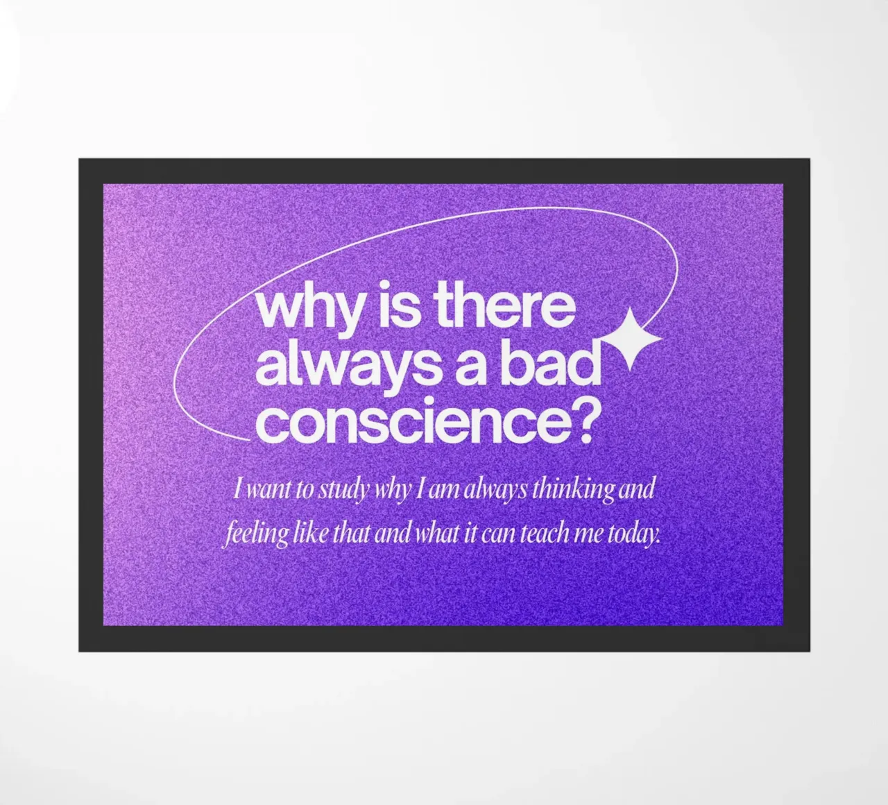 bad conscience paillasson de Ambition Wall