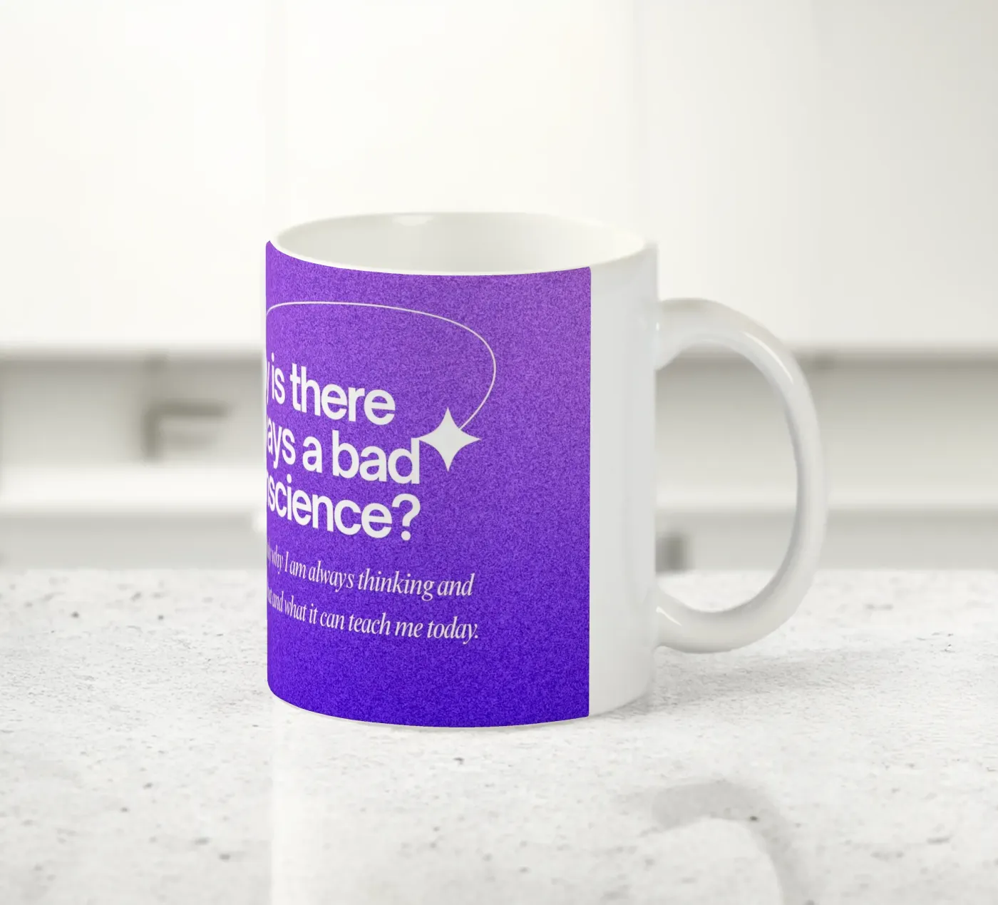 bad conscience ceramic mug by pixelflow