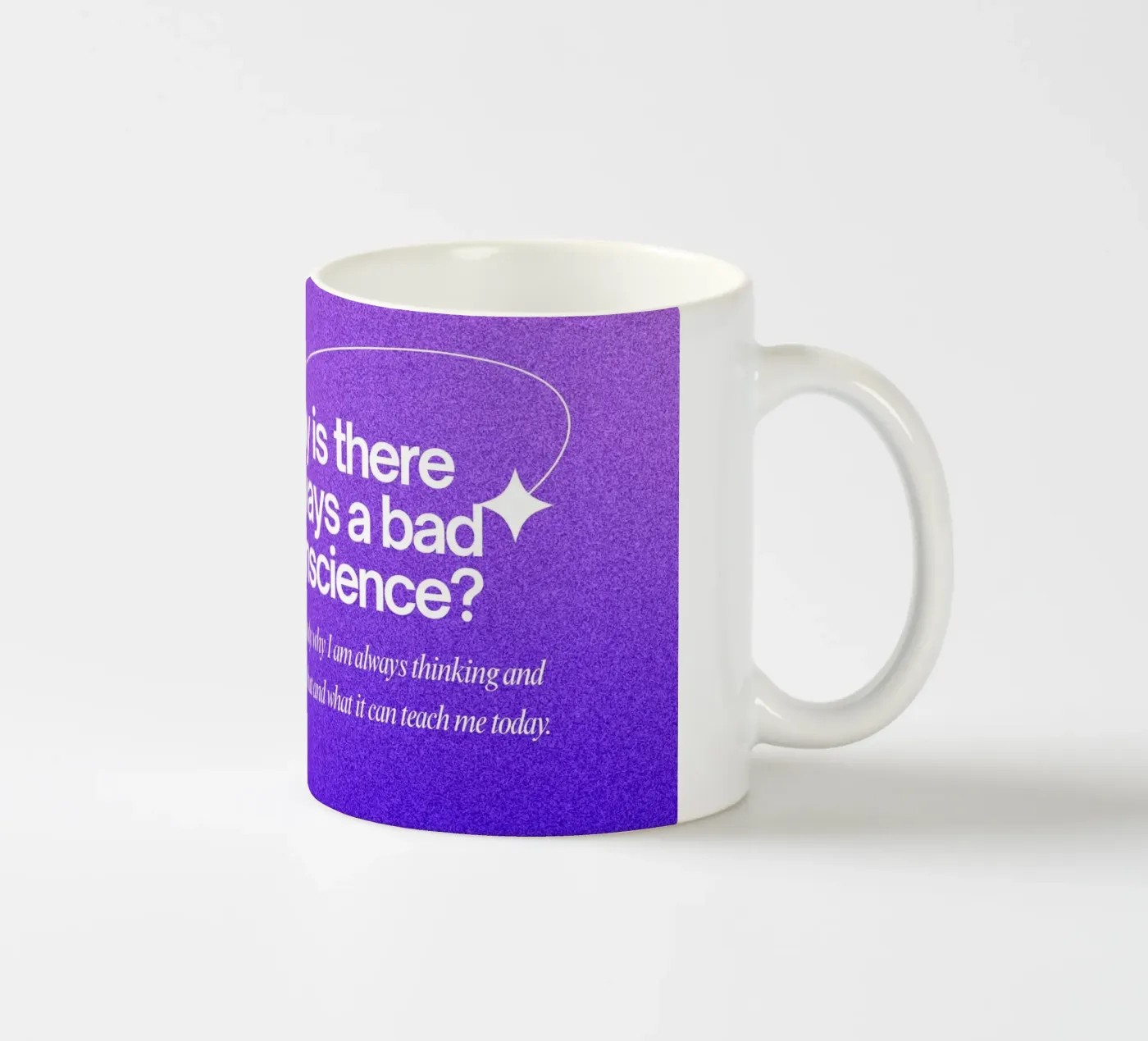 bad conscience ceramic mug by pixelflow