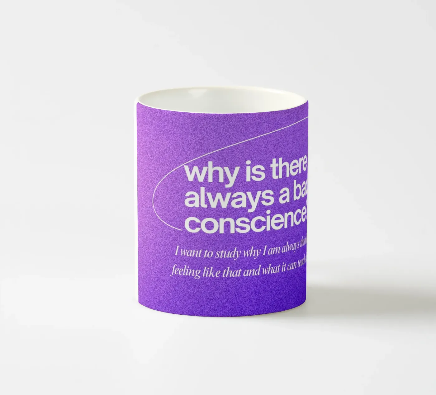 bad conscience ceramic mug by pixelflow