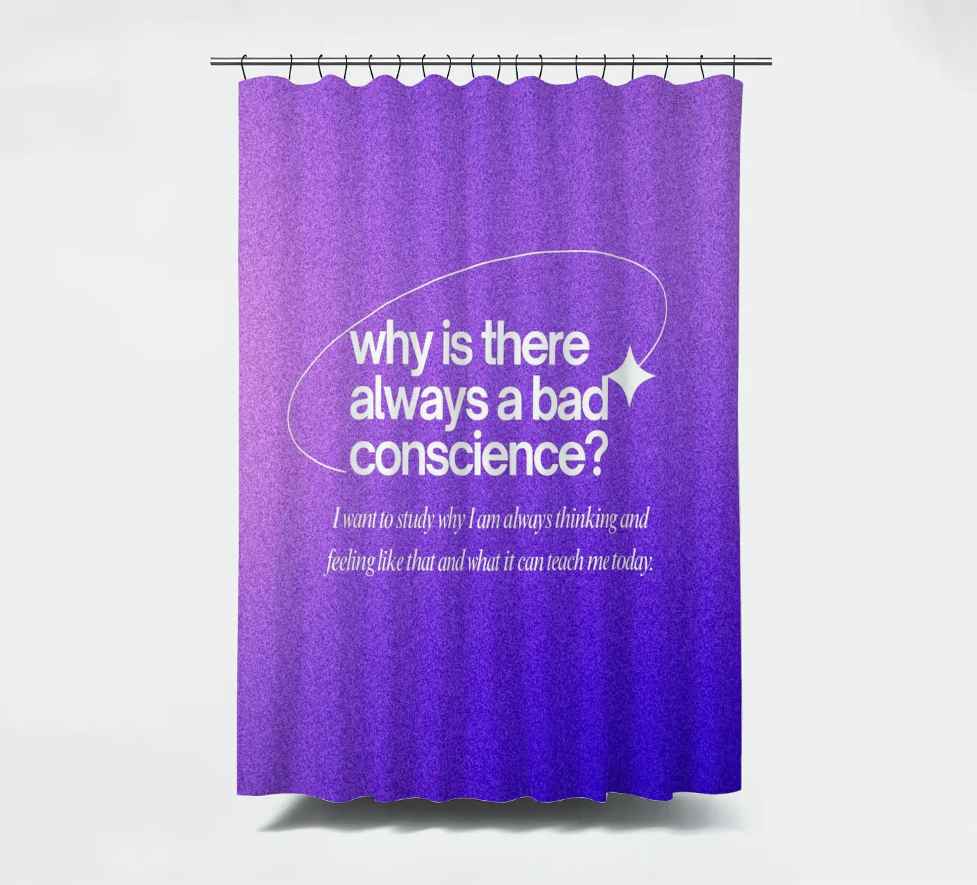 bad conscience Duschvorhang von pixelflow