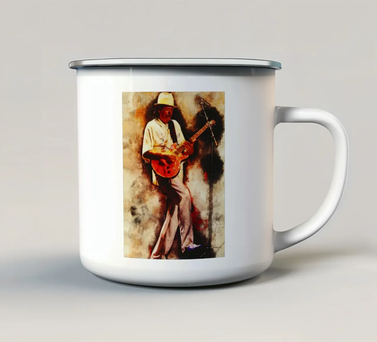 Sbaffo di Carlos Santana tazza in smalto da Gunawan Rb