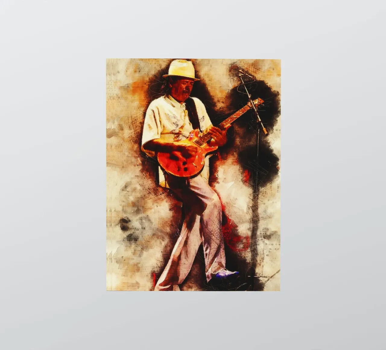 Smudge of Carlos Santana sticker by Gunawan Rb