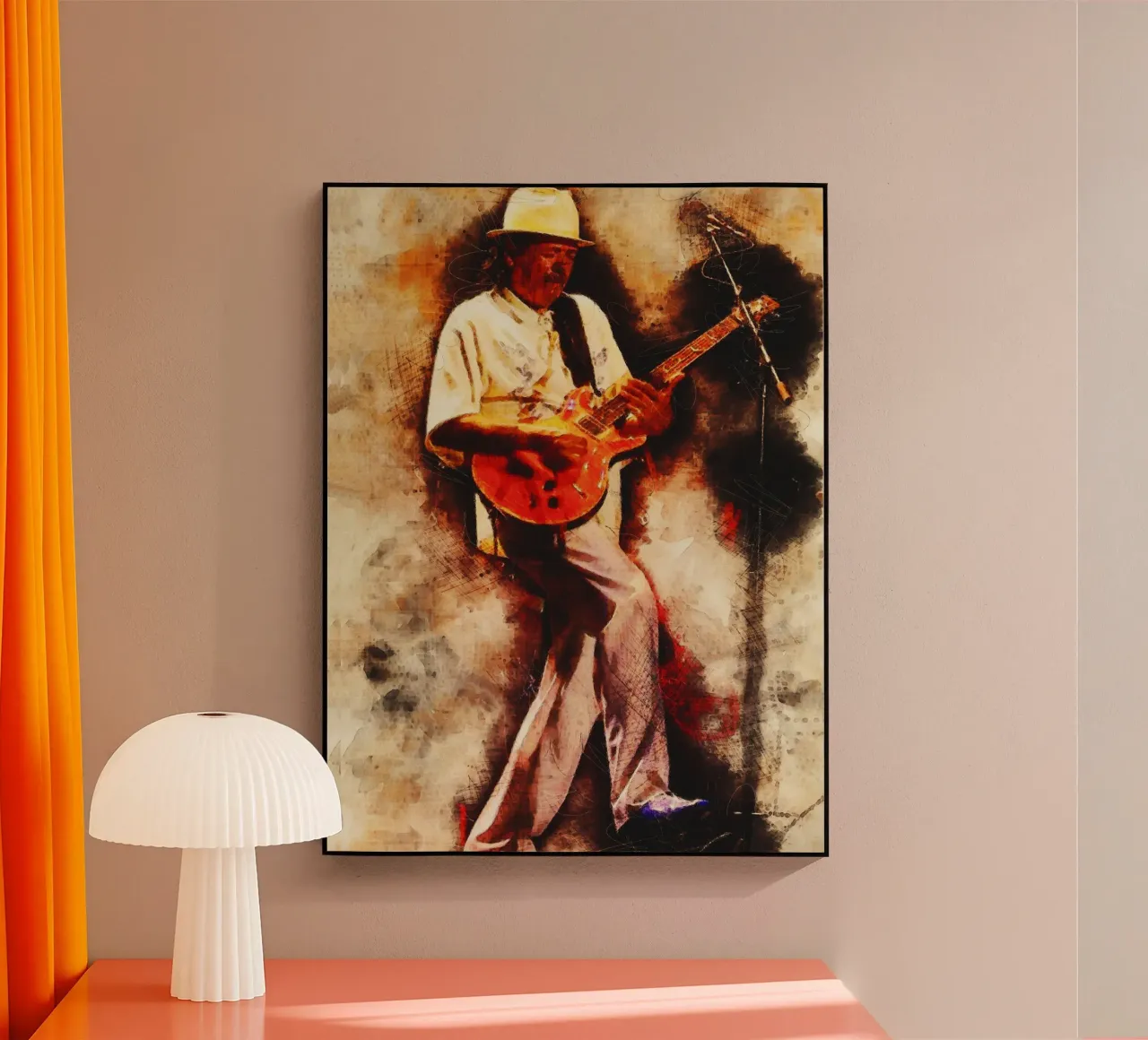 Mancha de Carlos Santana metacrilato de Gunawan Rb