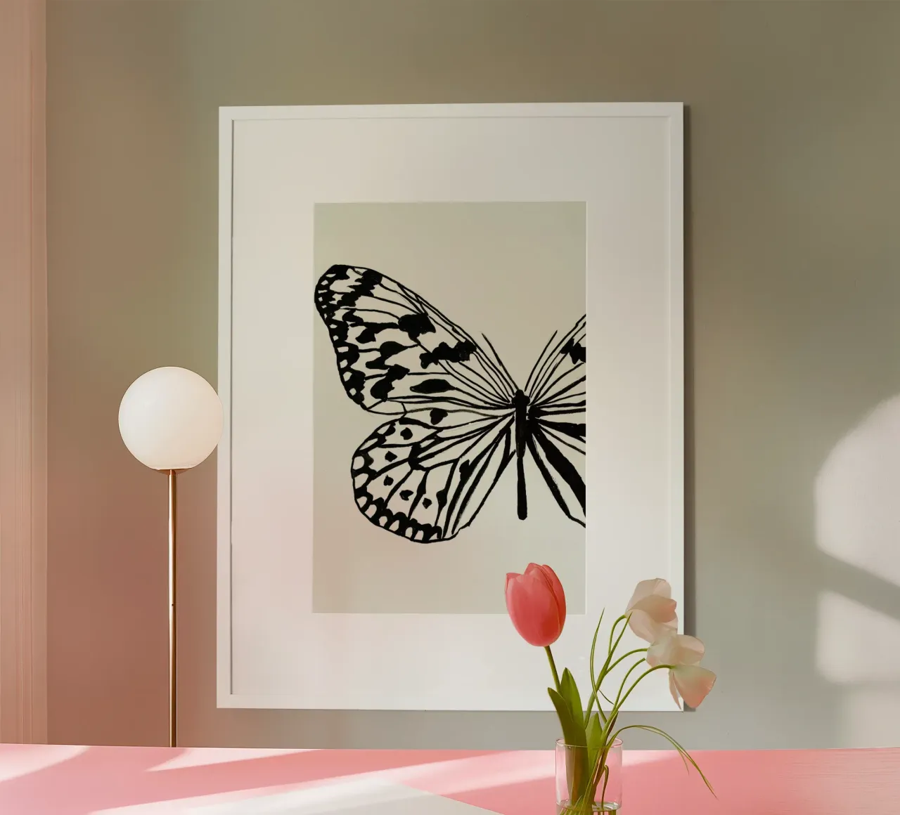 White butterfly poster da Nathys_illustration