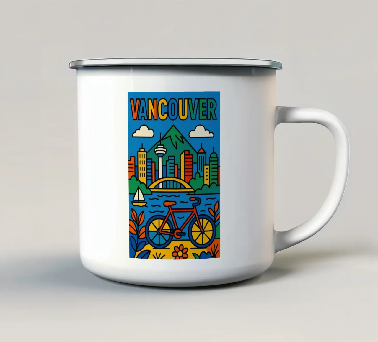 Vancouver - Pacific pop tazza in smalto da JETLAG | affiches voyage